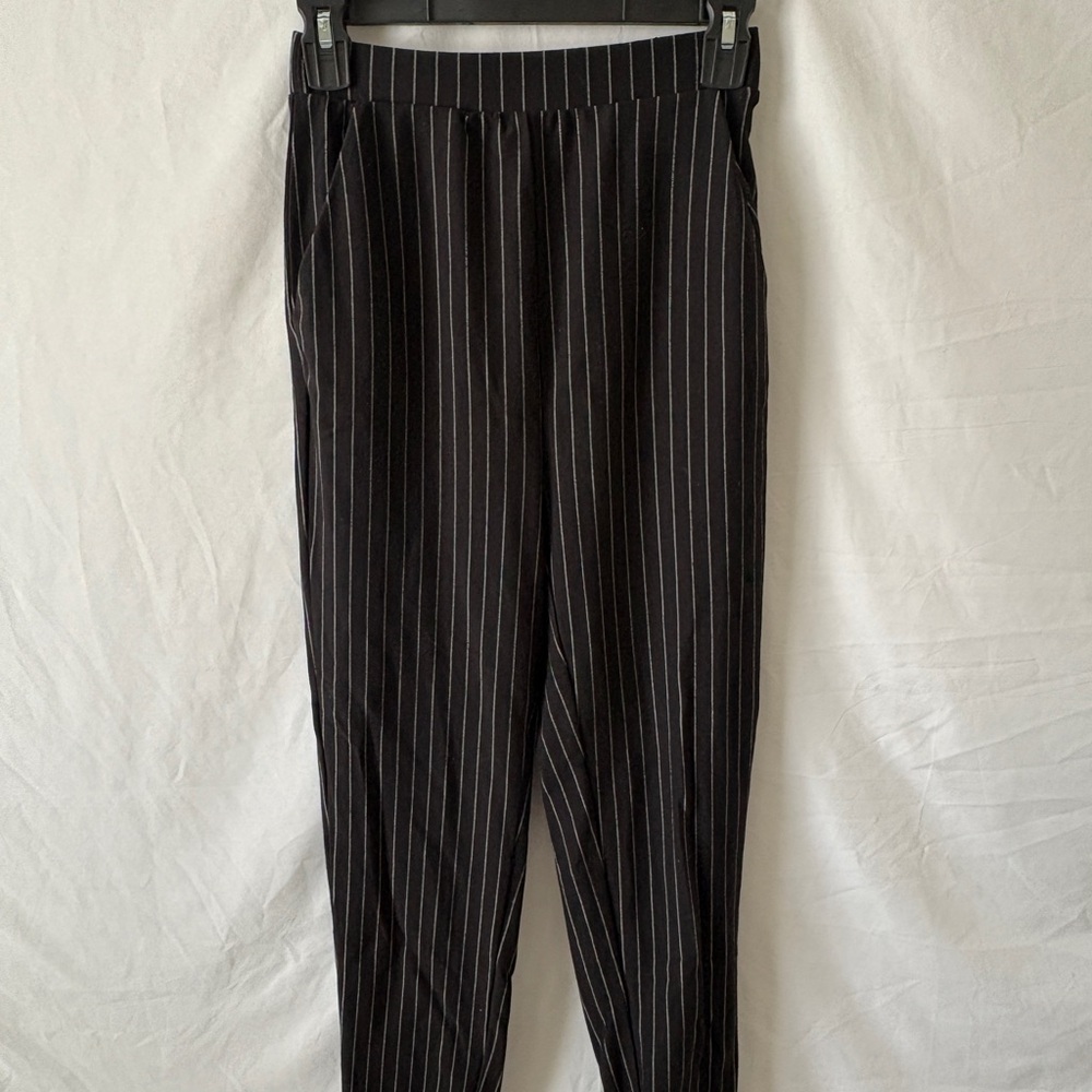 Black Pinstripe Women’s Stretchy Pants